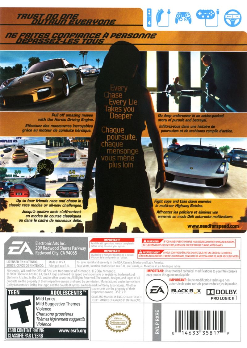 Anders Computerspelletjes spelen Kleverig Need for Speed Undercover Wii - RetroGameAge
